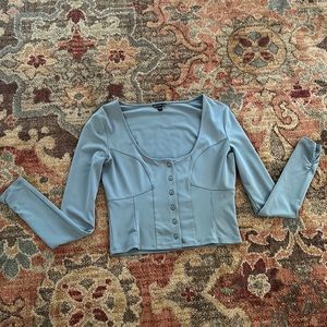 Guess long sleeve crop top